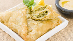 Cheese and Spinach Atta Samosa