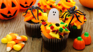 Whole Wheat Candy Corn Cupcakes